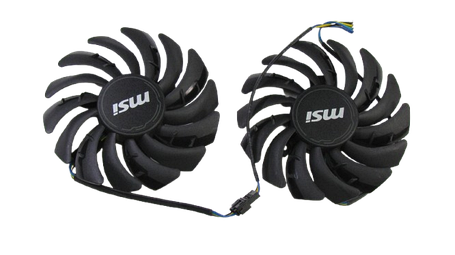 Вентилятор (кулер) Power Logic 35386 для відеокарт MSI Armor GTX 1060/1070/1080 Комплект 2шт (PLD09210S12HH), фото 1