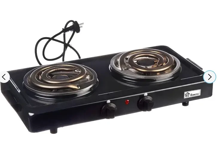 Электроплита DOMOTEC MS 5532 (широкий ТЭН на 2 кон (Графит) 2000 Вт