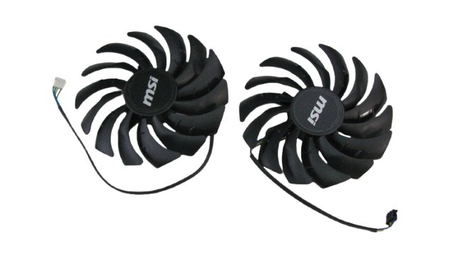 Вентилятор (кулер) Power Logic 3200 для відеокарти MSI Armor GTX 1060/1070/1080 комплект 2шт (PLD10010S12HH)