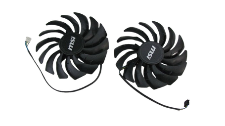 Вентилятор (кулер) Power Logic 3200 для відеокарти MSI Armor GTX 1060/1070/1080 комплект 2шт (PLD10010S12HH), фото 1