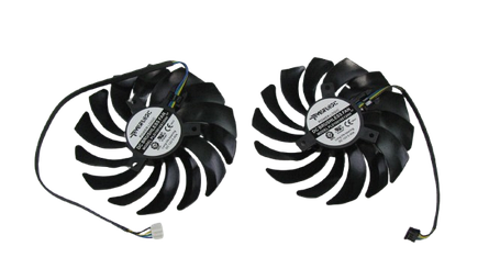 Вентилятор (кулер) Power Logic 3200 для відеокарти MSI Armor GTX 1060/1070/1080 комплект 2шт (PLD10010S12HH), фото 2