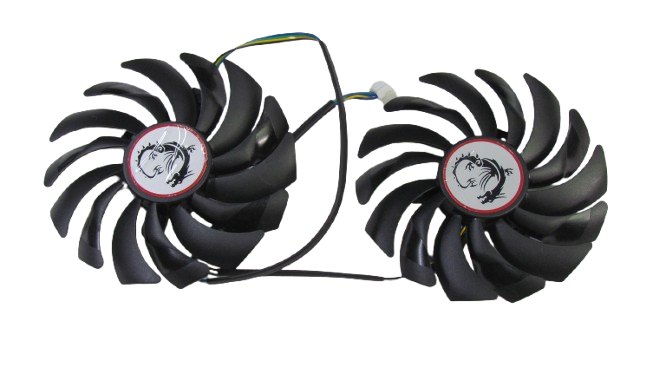 Вентилятор (кулер) Power Logic 3201 для відеокарти MSI Gaming X RX / GTX комплект 2шт (PLD10010S12HH)