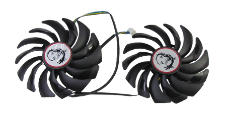 Вентилятор (кулер) Power Logic 3201 для відеокарти MSI Gaming X RX / GTX комплект 2шт (PLD10010S12HH), фото 1