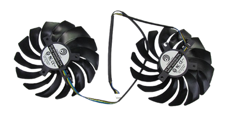 Вентилятор (кулер) Power Logic 3201 для відеокарти MSI Gaming X RX / GTX комплект 2шт (PLD10010S12HH), фото 2