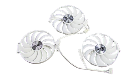 Вентилятор (кулер) Everflow 51697 для відеокарт Asus ROG Strix White RTX 3090 3080 3070 комплект 3шт (T129215SU), фото 1