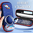Ортопедичний шкільний рюкзак для дівчинки 1-4 клас 36×29×16 см + 3D пенал Blue, фото 7