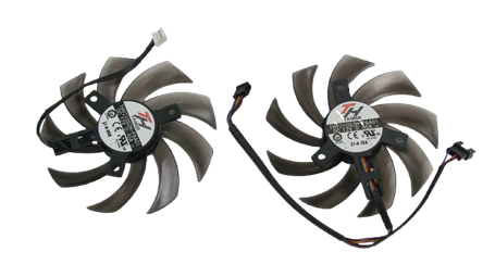 Вентилятор (кулер) Taihui 53200 для відеокарти Palit Dual GTX 1060 - 1080 комплект 2шт (TH9210S2H-PAA01), фото 1