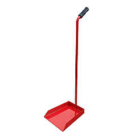 Совок для сміття металевий з довгою ручкою h=75 см та бортиком 4 см