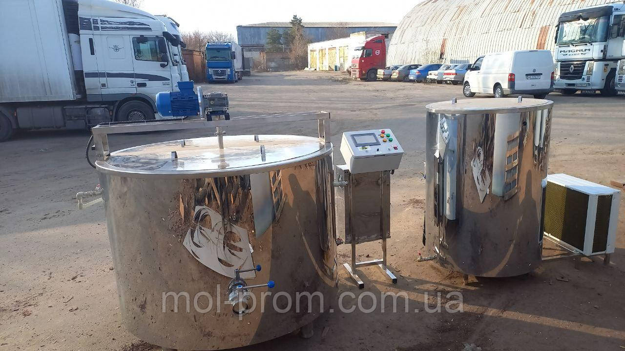 Пастеризатор-Сироварня з чиллером охолодження 1000 літрів