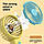 Портативний вентилятор на акумуляторі Fan JX-991 із підставкою Жовто-синій, міні вентилятор ручний, фото 8