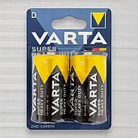 Батарейка сольова Varta Super Heavy Duti R20, D, 1,5V, 2шт/уп