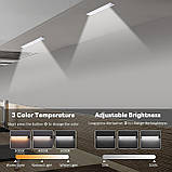 Кухонні світильники Forepin Under Cabinet, 3шт. 40 світлодіодних світильників з датчиком руху з магнітною смугою, 20 см USB, фото 2