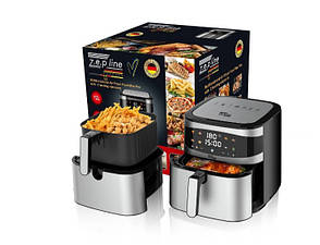 Безмасляна електрична Аерофрітюрниця зі знімною чашею та двома тенами 12 літрів 4200 W, Zepline ZP-216.