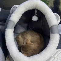 Будиночок спальне місце для собак та котів з подушкою Теплий м'який будиночок лежанка з іграшкою, розмір М