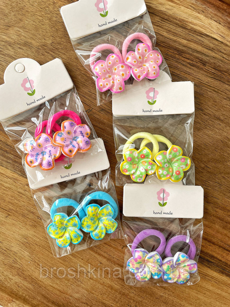 Резинки для волосся дитячі 10 пар/уп КВІТКА, фото 1