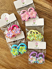 Резинки для волосся дитячі 10 пар/уп КВІТКА