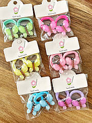 Резинки для волосся дитячі 10 пар/уп МЕТЕЛИКИ