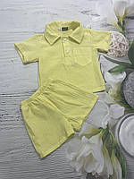 Костюм 2-ка дитячий прогулянковий літній муслін на хлопчика 80-104 см (3цв) "NASHA TANYA" гуртом в Одесі на 7км