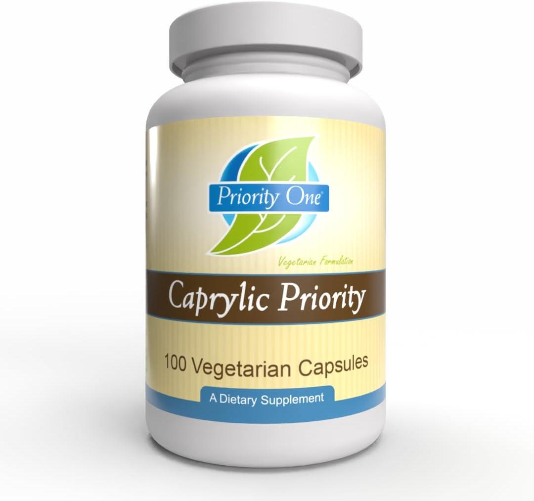 Priority One Caprylic Priority / Комплекс для здоров'я кишківника з каприловою кислотою 100 капсул, фото 1