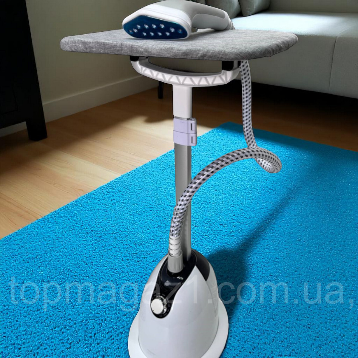 Відпарювач вертикальний Zepline 3000 Вт з баком для води на 3 л і прасувальною дошкою, фото 1