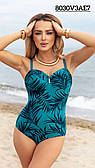 Суцільний зелений купальник Self 8030V3AE7