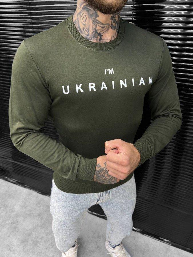Чоловічий светр Ukrainian olive ВТ7783, фото 1