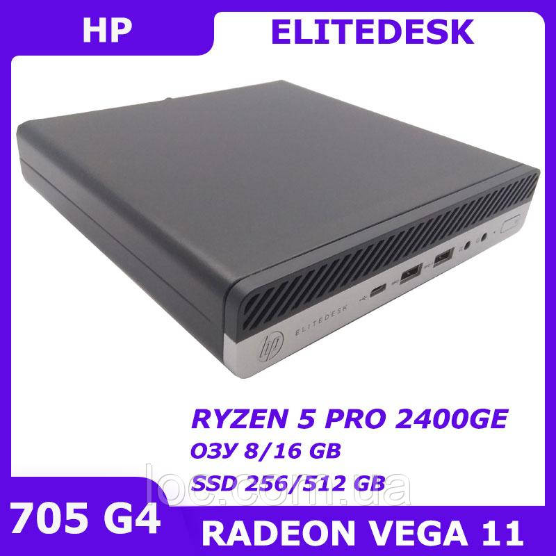 HP EliteDesk 705 G4 RYZEN 5 PRO 2400GE 8/256 DisplayPort DP-HDMI WiFi+Bluetooth, фото 1