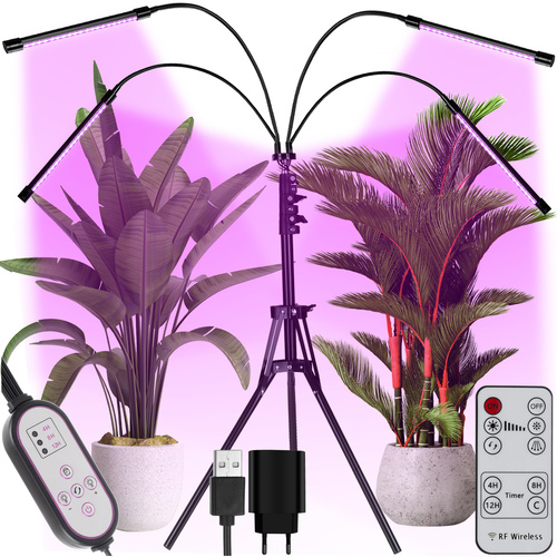 Світлодіодна фітолампа для росту рослин та розсади Gardlov Повний спектр 4 голови(19388), фото 1