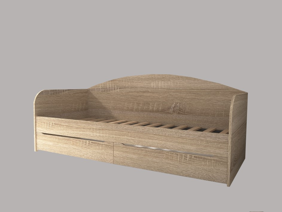 Ліжко Л-5 90*200 з ламелями Ліон, фото 1