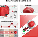 Розумний інтерактивний котячий м'яч - плюшева розумна автоматична іграшка для кішок з підсвічуванням, інтерактивна іграшка, фото 5