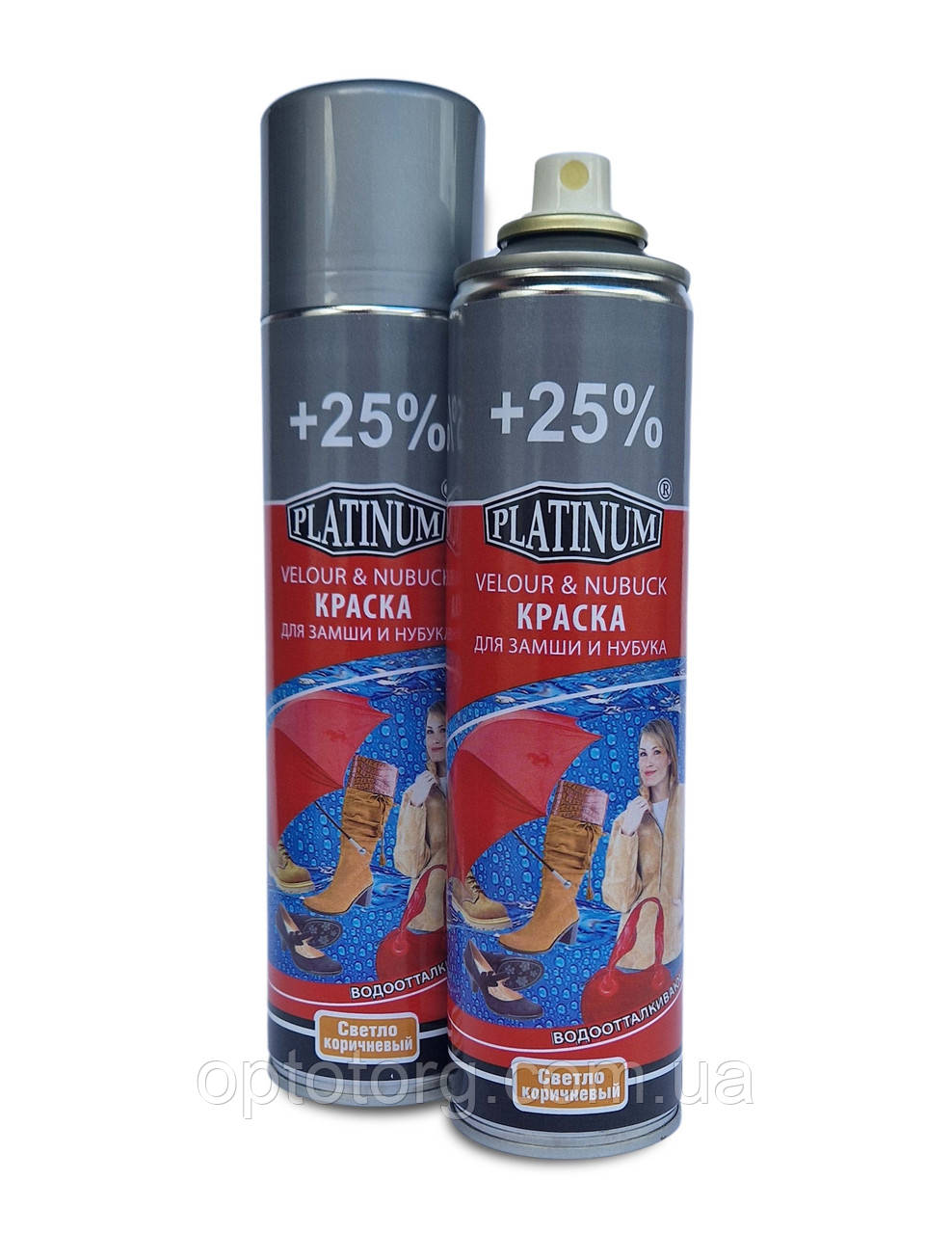 Фарба Світло коричнева для нубуку, велюру, замші Платинум Platinum 300мл