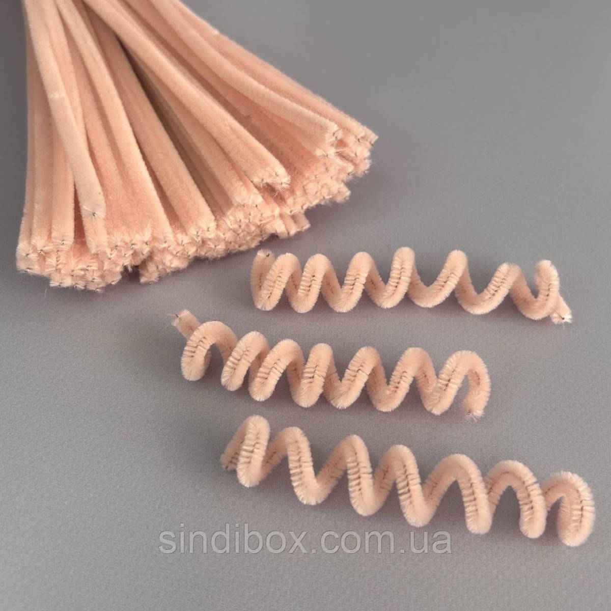 Пухнастий дріт (синель) 30 см - персиковий, фото 1