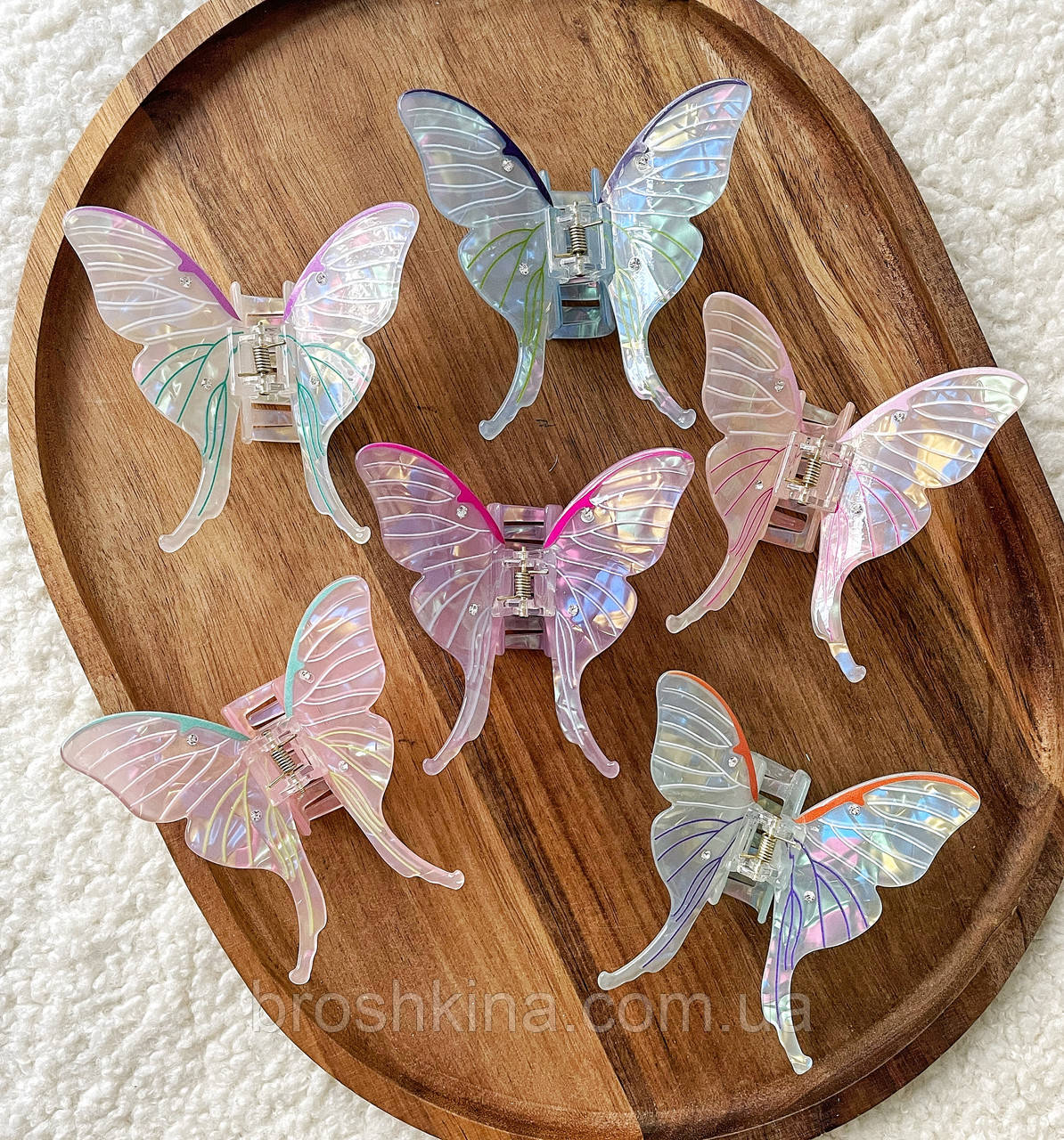 Краби для волосся оптом 10*10*3 см 12 шт/уп ФРАНЦУЗЬКИЙ ПЛАСТИК МЕТЕЛИКИ, фото 1