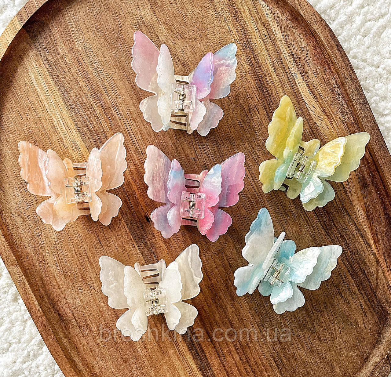 Краби для волосся оптом 7,5*7*3 см 12 шт/уп ФРАНЦУЗЬКИЙ ПЛАСТИК МЕТЕЛИКИ НА СОНЦІ ЗМІНЮЮТЬ КОЛІР, фото 1