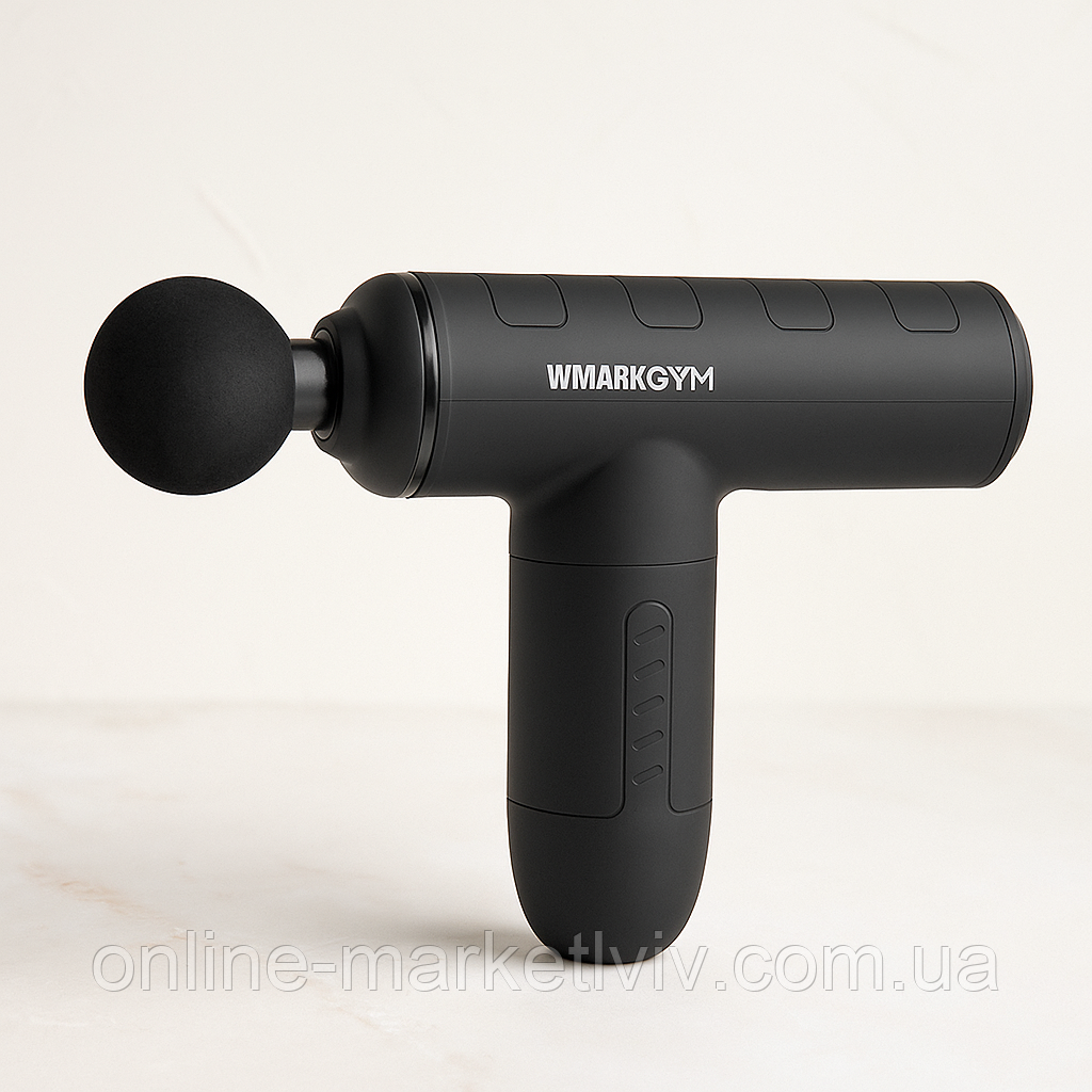 Ручний масажер ударний, 1800 мАг, 3200 об/хв, NG-SM003 / Масажер з акумулятором / Перкусійний масажер, фото 1