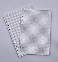 Змінний блок листів в клітинку для блокнотів А5 з кільцевим кріпленням