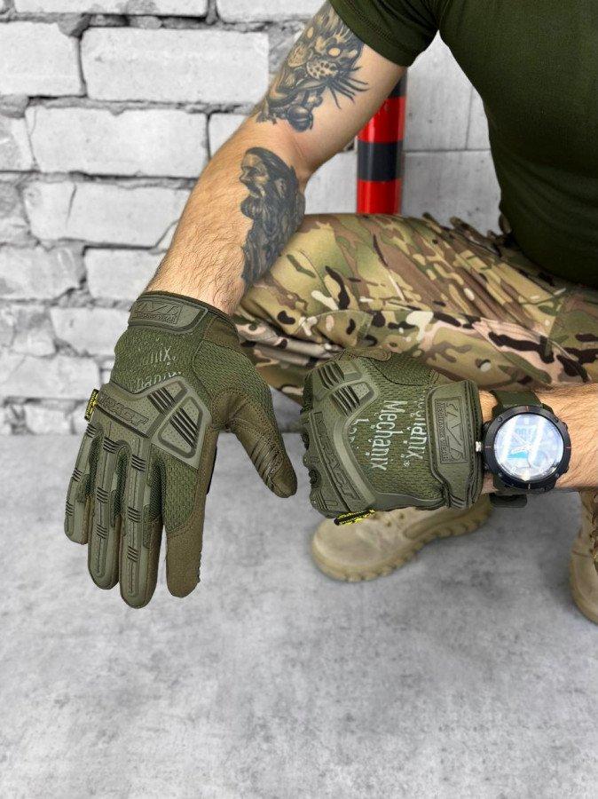 ЗИМНІ РУЧАТКИ ТАКТИЧНІ MECHANIX "M-PACT® OLIVA GLOVES ВТ6421, фото 1