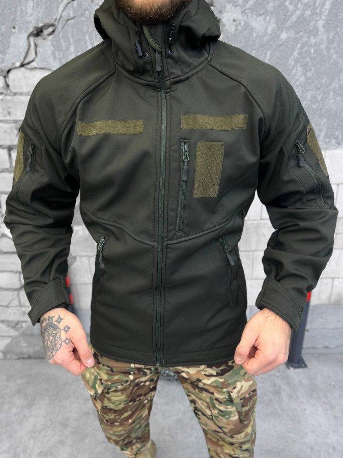 Тактична куртка softshell софтшел олива фліс ВТ5955