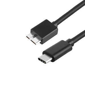 Кабель USB Type-C to MicroUSB Type-B (3.0) TRY 0.35 м чорний