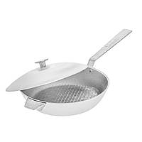 Алюмінієвий сотейник з литими ручками, рифленим дном та кришкою 2 л