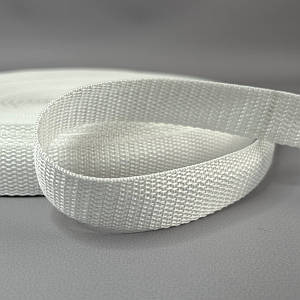 Стропа сумочна-ремінна, 2,5 см середня жорсткість - білий