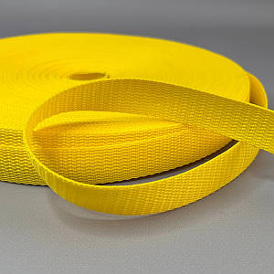 Стропа сумочна-ремінна, 2,5 см середня жорсткість - жовтий