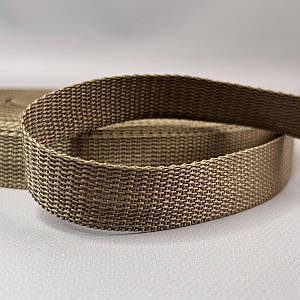 Стропа сумочна-ремінна, 2,5 см середня жорсткість - кайот