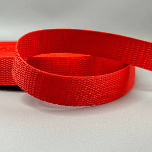 Стропа сумочна-ремінна, 2,5 см середня жорсткість - червоний