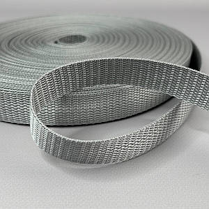 Стропа сумочна-ремінна, 2,5 см середня жорсткість - сіра