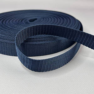 Стропа сумочна-ремінна, 2,5 см середня жорсткість - синій темний