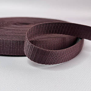Стропа сумочна-ремінна, 2,5 см середня жорсткість - шоколадний