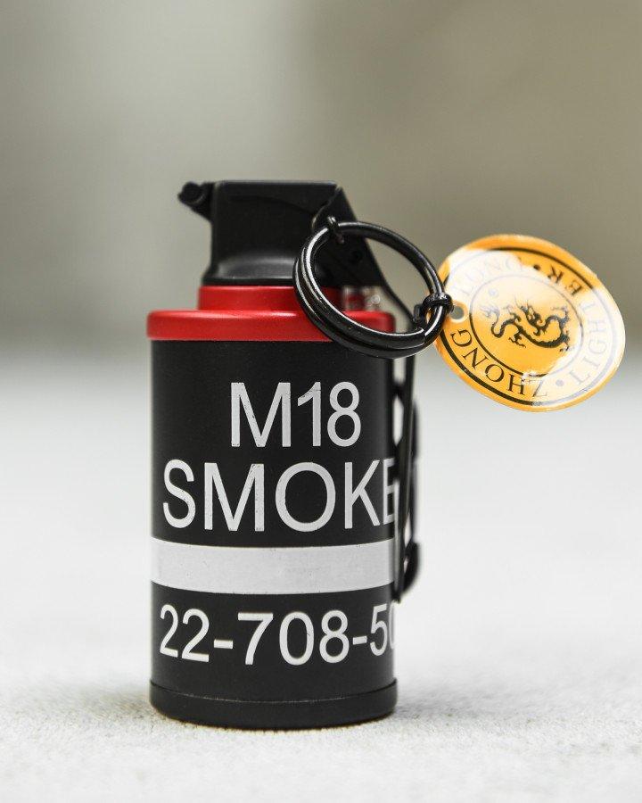 Газова запальничка М18 Smoke black/red НП4336, фото 1