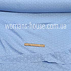 Тканина Батист вишивка «Сонце коло» блакитний, фото 2