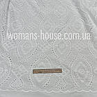 Тканина батист прошва вишита Х/б Фістон «Рисничка» Білий, фото 2